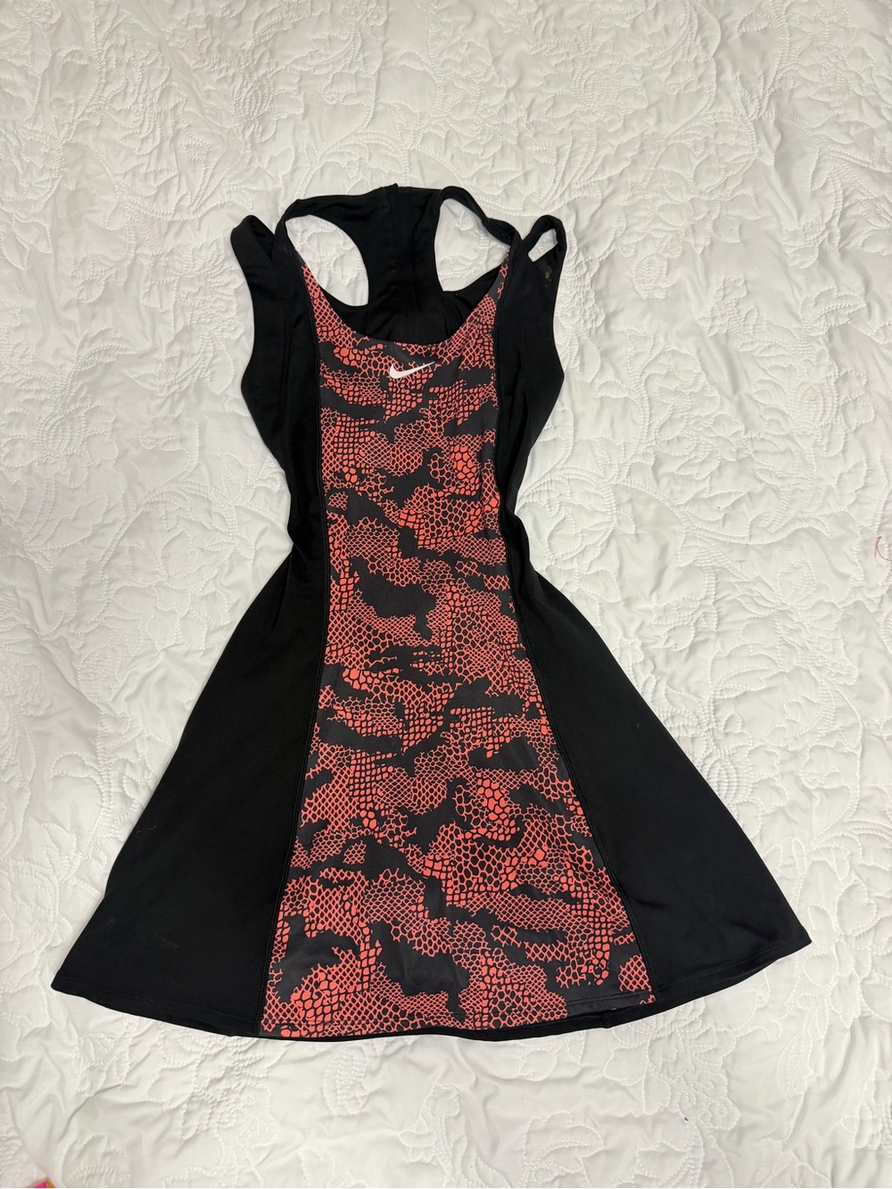 Nike Black Mini Dress with Red Patterned Center
